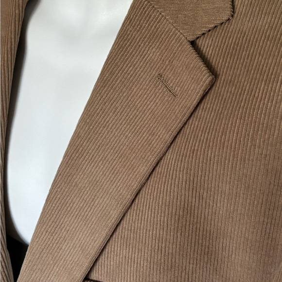 Chaps Ralph Lauren Corduroy Blazer 40R Tan Sport Jacket Coat Elbow Patches NWOT - Picture 5 of 13